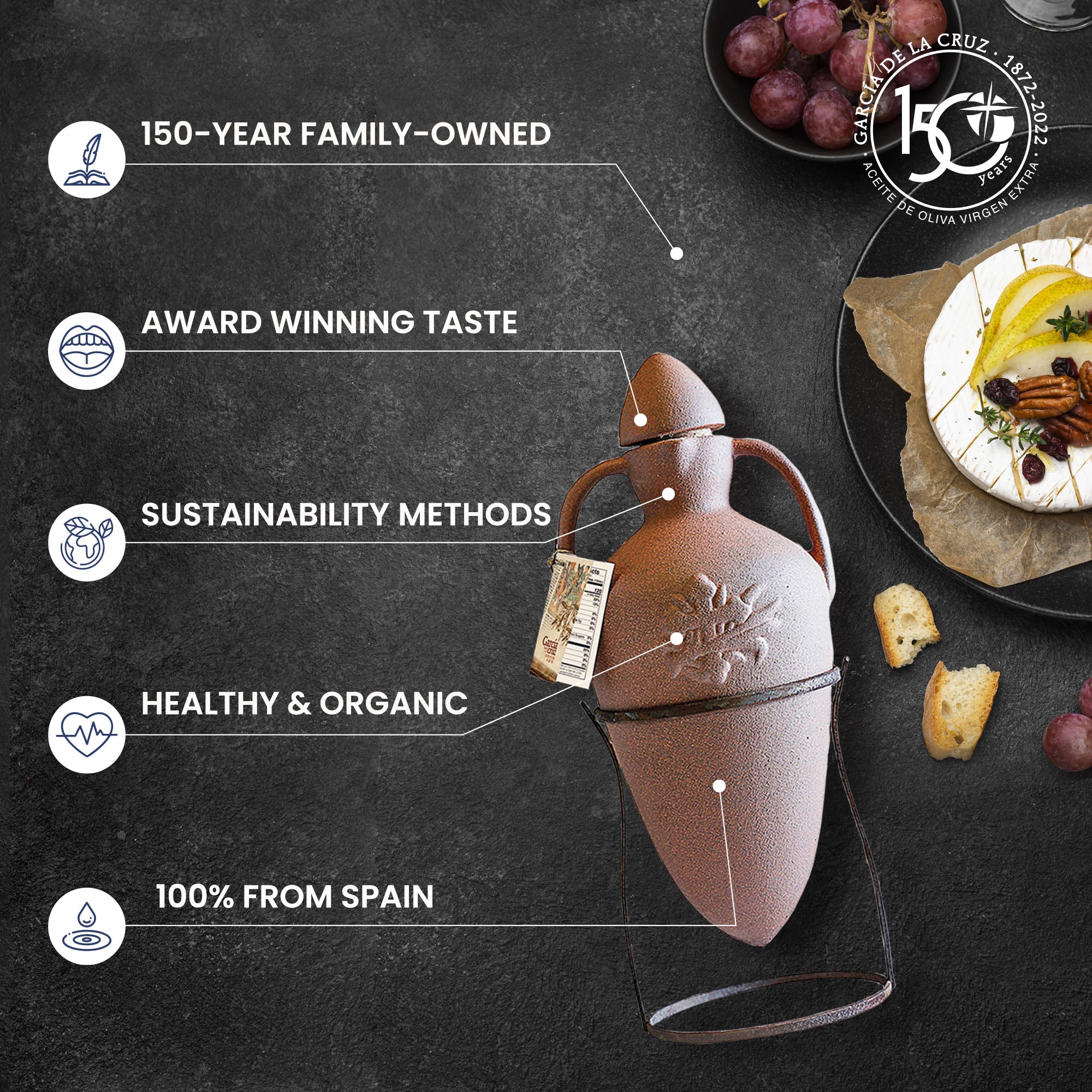 One-Of-A Kind Amphora - Early Harvest - García de la Cruz Olive Oil