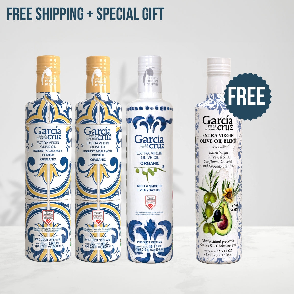 The Family Favorites Bundle: Robust & Balanced EVOO | Mild & Smooth EVOO + Blend Oil